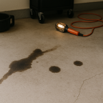 alt"removing oil stain on my garage floor"
